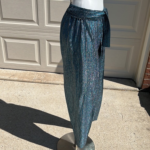 Disco 70s sparkle striped lightweight pants size small - Picture 7 of 17